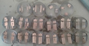 Polishing a few alloy samples